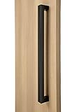 モダン& Contemporary正方形/長方形/ push-pullステンレススチールドアハンドル – ブラック仕上げ 36 (Length) 1.5|0.98inches (Front|Side)