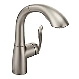 Moen 7294CSL Arbor One-Handle High Arc Pullout Kitchen Faucet, Classic Stainless [並行輸入品]