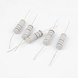 Newone 50個 (10種 各5個) 5W 抵抗器　アキシャル　炭素皮膜抵抗器　 常用抵抗 100Ω，120Ω，150Ω，180Ω ，200Ω，220Ω，240Ω ，270Ω ，300Ω ，330