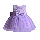 giminuoベビー ドレス 結婚式 フォーマル 女の子 ワンピース ヘアバンド 付き 赤ちゃん お宮参り 出産祝い (18，12-18ヶ月, パープル)