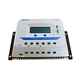 ソーラーチャージコントローラ VS1024AU VS2024AU VS3024AU VS4524AU VS6048AU 12V 24V エフェバー PWM LCDディスプレイ付き 5V DC出力 US