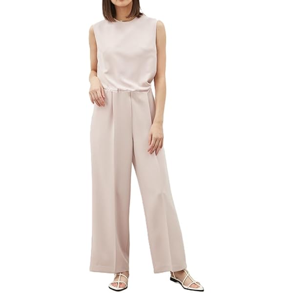 美品　ミラオーウェン　センタープレスクルーネックオールインワン Mila Owen（ミラオーウェン）の「センタープレスクルーネック