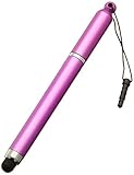 【 2way タッチペン 】 静電容量式タッチパネル(iPhone/iPad) 対応 ボールペン(黒) 付 ストラップ付 タッチペン TP-01PK(ピンク)