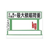 安全標識[足場…の最大積載荷重-記入欄-