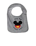 Its My First Visit to Disneyおもしろ幼児Jerseyよだれかけ カラー: グレー