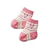 [ミキハウス] MIKIHOUSE 【ミキハウス(ベビー)】 くまちゃん うさちゃん ボーダーベビーソックス （7cm-13cm） 41-9603-676 ピンク 11〜13