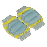 Baby Elbow Knee Toddler Pad to Protect Delicate Skin Stumping Around Stripe Yellow & Light Green by