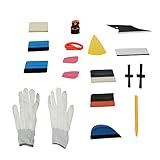 KKmoon プロ 車・自動車・カーラッピング用 フィルム 貼付補助ツール スキージ スクレーパー かみそり グローブ マグネット セット