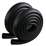 Mikotox ぶつけても痛くない コーナーガード 2m×2本セット 両面テープ付き 簡単取り付け (2 ブラック)