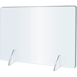 [日本製] [強度バージョンアップ] 透明アクリルパーテーション W600*H600mm 対面式スクリーン デスク用仕切…