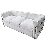 コルビジェデザイン LC2 3P 本革 ホワイト コルビュジェデザイン コルビジエデザイン コルビュジエデザイン COMFORT 3人掛け トリプルソファ モダン 家具 おしゃれ ソファ デザイナーズ 椅子 リビング トリプル ソファー s