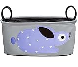 動物のデザイン ベビーカー用 おでかけバスケット多機能ベビーカー 小物入れ 収納 安全 (青)