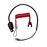SODIAL(R) ユニバーサル船外機モータースクーターATVキルストップスイッチ+セーフティテザー