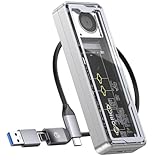 ORICO M.2 SSD 外付けケース 40Gbps NVMe SSD ケース 内蔵冷却ファン付き Thunderbolt 3/4 USB 4/3.2/3.1/3.0/2.0あり 2230 2242 2260 2280(M Key)をサポート アルミケース AAGM2-U4-SV