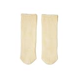 くらしきぬ お手軽シルク&ウール ベビー用冷えとり靴下(クリームイエロー)【日本製】