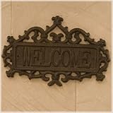 洋風 コベントアイアン アンティーク調 WELCOME ブラウン