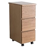 ライフスタイリングショップ サイドチェスト 幅29×奥行45 木製 キャスター袖机 ライトブラウン AN-254LB