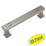 Cosmas 7155 – 96snサテンニッケルキャビネットハードウェアハンドルプル – 3 – 3 / 4 ( 96 mm )穴中心 – 25パック