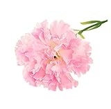 3本セット手作りカーネーションシミュレーションフラワー人工花、ピンク