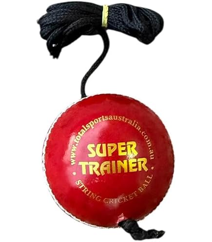 22YardsPro Cricket Practice String Ball - Hard Plastic & Leather Options For Batting Drills-268151