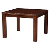 木目調ダイニングこたつテーブル 本体 【正方形 幅90cm】 木製 『YU-KI』 継ぎ足付き 結城90