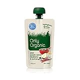 オンリーオーガニック　ベビーフード（パウチタイプ）　ナシ、紫人参、ブルーベリーとキヌア　離乳初期～　120g