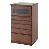 ダークブラウン 電話台 FAX台 幅45cm te-0079 天然木アルダーＦＡＸ台兼用リビングチェスト 幅45cm アルダー材使用 FAX台 ファックス台