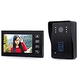7インチビデオドアベルタッチクレジットカードのホームビデオインターホンシステムヴィラのドアベル1対1 EU plug