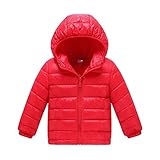 Kayiyasu カイヤス 子どもダウンコート キッズ ダウンジャケット フード付き 男女兼用 赤ちゃん 021-xzh-1714(110cm レッド )