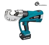 CGOLDENWALL 16~400mm²電動油圧ハイドロプライヤー ★LEDハネル★圧着ペンチ ケーブル、銅アルミ端子の圧着に ダイス11種付油圧圧着ペンチ ★ヘッド350度回転可能【一年安心保