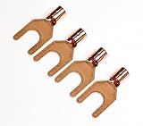 Yラグ端子 ポスト径6mm 純銅 スピーカー端子 OFC 高純度無酸素銅 非メッキ 圧着端子 スペード端子 日本製 ナックオーディオ オリジナル 5.5Y-6 4個set