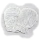 ★日本製★綿100％のメッシュミトン１組 新生児
