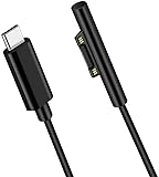 Sisyphy USB-C to Surface 充電ケーブル USB-C充電器45Ｗ以上が必要【15V/3A 45W 】【1m,TVP】、マイクロソフト Surface Pro 7/6/5/4/3/X Surface Go1/2 Surface Laptop 1/2/3/4 Book タブレット対応 - 1M