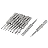 uxcell マイナスドライバービット　6mmラウンド･シャンク　3mm先端の幅　10個入り