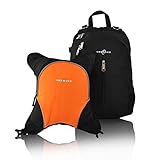 Obersee Rio Diaper Bag Backpack with Detachable Cooler, Black/Orange by Obersee