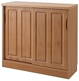 天然木アルダー材 カウンター下収納引戸 幅90cm ナチュラル TE-0030