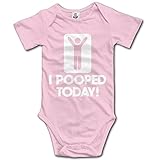 幼児I Pooped Today Funny Cute Baby Onesieボディスーツ カラー: ブラック