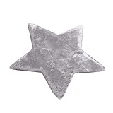 amyoveドアマット滑り止めスター付きプレーンソフトふわふわベッドルームFauxフェイクシープスキンラグ洗濯可能Hairyドアマットパッド 60cm XJSJHM-1209-lw17