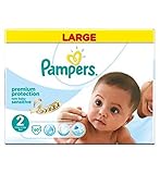 新しい赤ちゃん敏感サイズ2つの大きなパックを60おむつ甘やかします (Pampers) (x2) - Pampers New Baby Sensitive Size 2 Large Pack 60 N