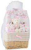 Big Oshi Baby Essentials 10 Piece Layette Basket Gift Set, Pink, 0-6 Months [並行輸入品]