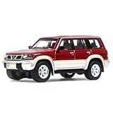 PAUDI MODEL 1/64 ミニカー Nissan パトロール Y61 1998 ダイキャスト モデルカー 赤