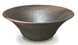 信楽焼陶器 金彩手洗鉢 置型 金彩釉 Ｃ 径33cm MA533