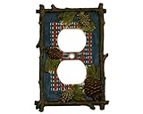 Pinecone Pine Coneコンセントカバーロッジキャビンホームインテリア