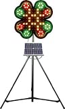 [T-8184910]仙台銘板　ネオクローバー　ソーラー式大型回転灯　三脚付　電源セット 3050700