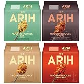 ARIH インスタント袋麺 4種 ボンゴレ、胡椒ラボッキ、醤油バター、キム炒め麺 試食比較セット 韓国ラーメン 無スープ炒め麺 [並行輸入品]