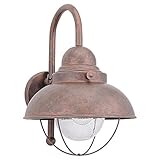 Sea Gull Lighting 8871-44 Outdoor One-Light Wall Lantern, Weathered Copper Finish [並行輸入品]