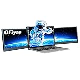 OFIYAA P2 ポータブルモニター、トリプルラップトップスクリーンエクステンダー、11.6"デュアルモニター、 IPS 1080P FH