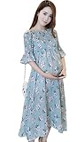 『Vision』マタニティウェア 服 　春夏秋 　 マタニティ 長袖　 ワンピース 妊婦服　 P048