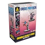 マーベル:危機プロトコル グウェノム&スカーレットスパイダーキャラクターパック - オルタナティヴユニバースヒーローを解き放ちましょう! 卓上スーパーヒーローゲーム、対象年齢14歳以上、2人用、プレイ時間90分、Atomic Mass Games製