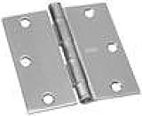 サテンニッケル3.5 " X 3.5 " X Squareコーナー内部ドアヒンジ